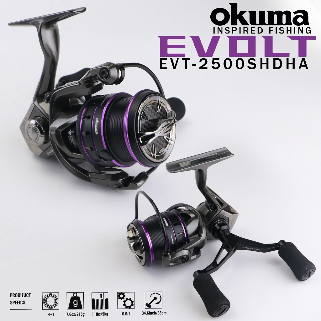 Okuma EVOLT รอกสปินนิ่ง แขนคู่