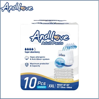 ANDLOVE ผ้าอ้อมผู้ใหญ่ระบายอากาศ - S/M/L/XL/XXL (2000ml x 100 ชิ้น)