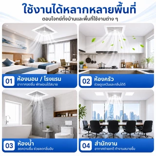 พัดลมดูดอากาศเพดาน 8 10 12 นิ้ว ลมแรง กำลังสูง ระบายอากาศดี เหมาะสำหรับห้องน้ำ ห้องครัว แถมท่อลม 1 ม. รับประกัน 3 ปี