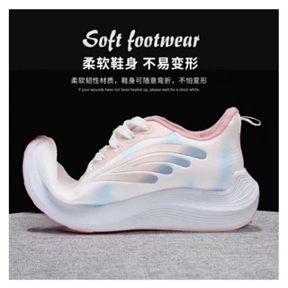 Dee_StepShoes รองเท้ากีฬาสำหรับผู้หญิงน้ำหนักเบาระบายอากาศได้ดีนุ่มสบายสำหรับวิ่งออกกำลังกายทำงาน 36-40