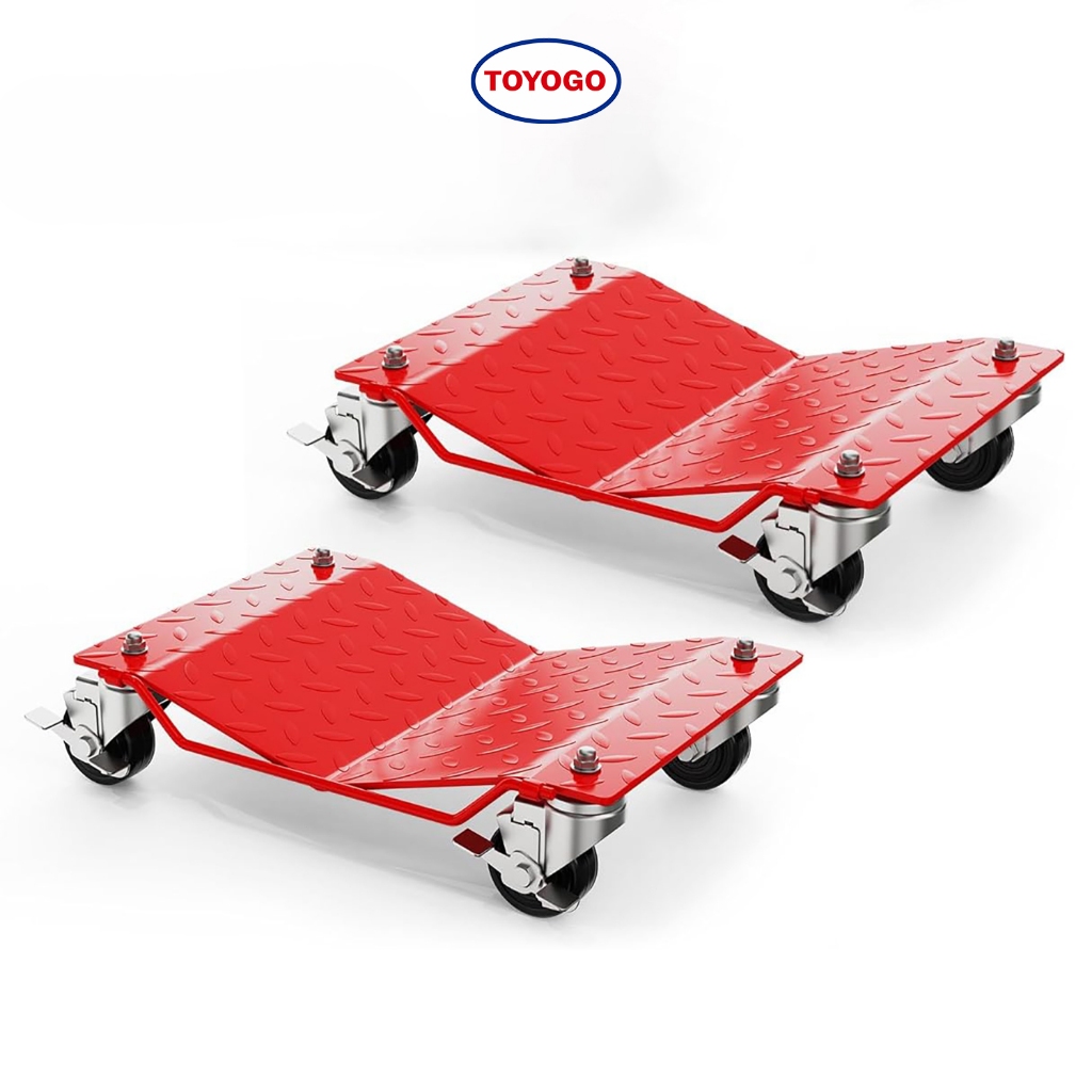 TOYOGO เครื่องย้ายรถ ไฮดรอลิก 2ชิ้น รุ่นแข็งแรง ล้อเลื่อน 360° เคลื่อนย้ายรถยนต์ง่าย