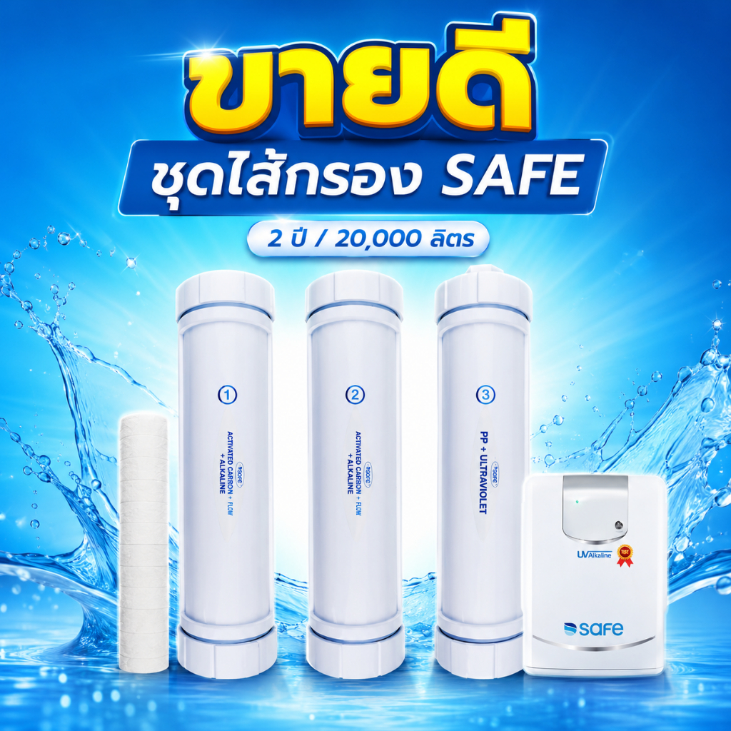 [ลด 9.9🔥]SAFE ไส้กรองน้ำ UV Alkaline สำหรับเครื่องกรองน้ำรุ่น UV Alkaline น้ำด่าง