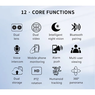 กล้องวงจรปิด CCTV WIFI ICSEE สามารถบันทึกภาพจากกล้องสองตัวพร้อมกัน ให้ภาพที่คมชัดจากหลายมุม