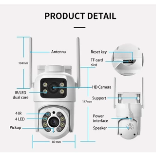 กล้องวงจรปิด CCTV WIFI ICSEE สามารถบันทึกภาพจากกล้องสองตัวพร้อมกัน ให้ภาพที่คมชัดจากหลายมุม