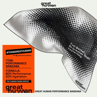 GREAT HUMAN BANDANA SCARF ผ้าโพกหัว ขนาน 53x53cm