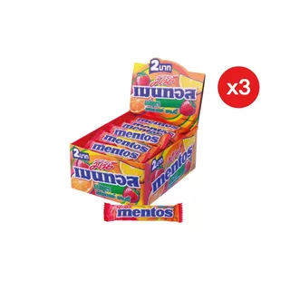 [แพ็ค 3] Mentos Mini Fruit 8g เมนทอส มินิ ฟรุต 8 กรัม