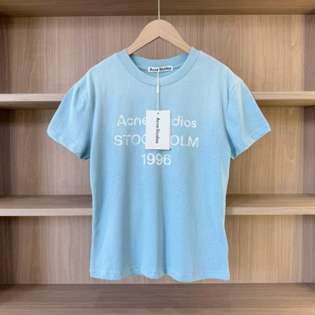 PP222 เสื้อยืด ac st Baby Tee ทรงเข้ารูป สีฟ้า Sky Blue