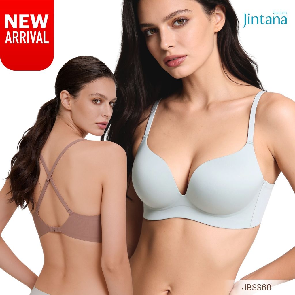 [สินค้าใหม่] Jintana เสื้อชั้นใน รุ่น Joyy (Size M,L) รหัส JBSS60 บราไร้โครง ผ้านุ่มลื่น เย็น สบาย