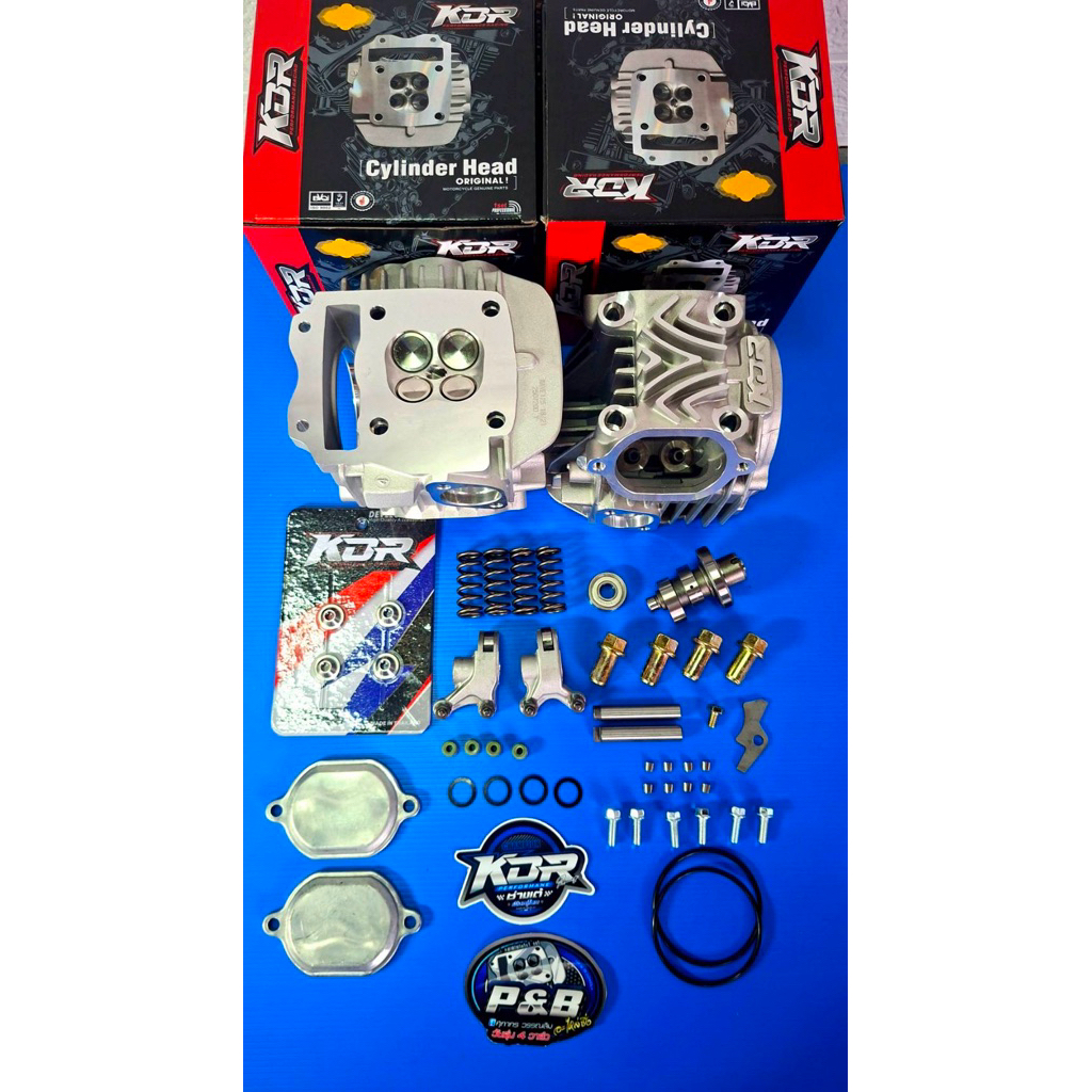 ฝาสูบ4วาล์ว KDR 18-21 สำหรับลูก 56-57-59W125S-R-X-iบังลม-ปลาวาฬ-MSX พร้อมอุปกรณ์