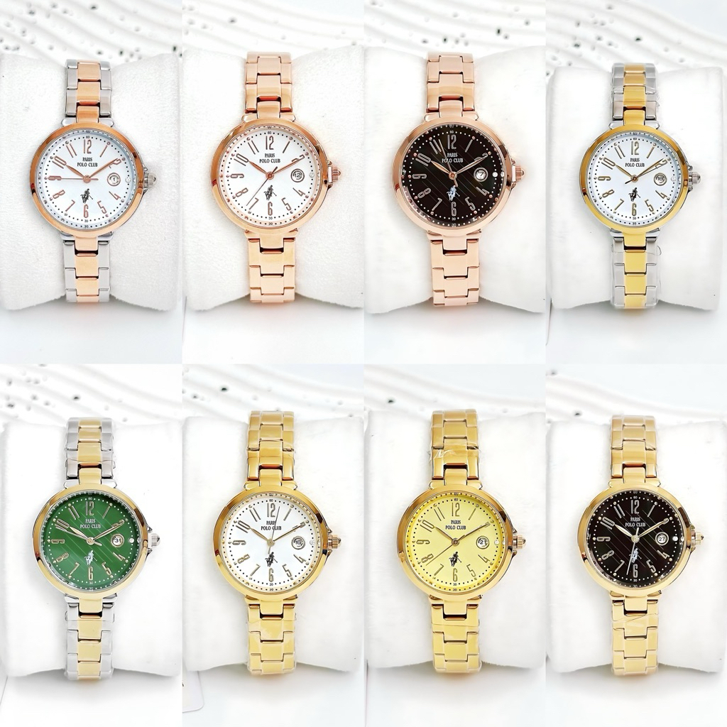 Polo Club Watch PPC-230312 นาฬิกาหญิง กันน้ำ หน้าปัด 30 มม. ของแท้ ประกันศูนย์ไทย 1 ปี