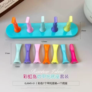 แท่นแม่เหล็ก แท่นทำเล็บปลอม+พร้อมฐาน สีคัลเลอร์ฟลู