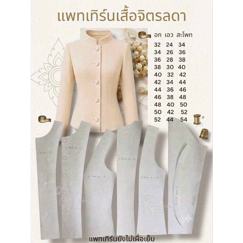 แพทเทิร์นเสื้อจิตรลดา by แพทเทิร์นเงินล้าน