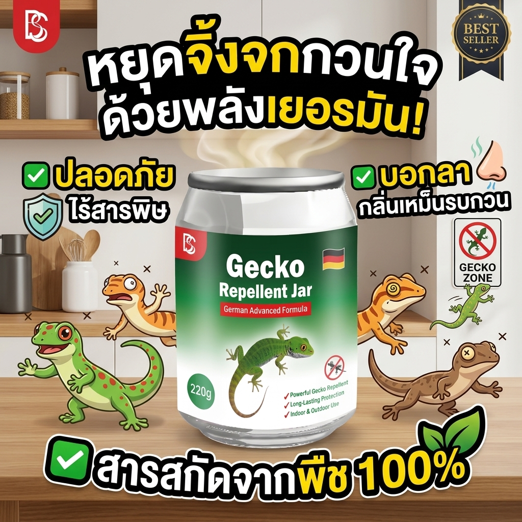 จิ้งจกหนีเกลี้ยงใน 3 วัน ไล่จิ้งจก ยาไล่จิ้งจก สูตรสมุนไพร กลิ่นไม่ฉุน ออกฤทธิ์ยาวนาน ใช้งานได้นาน