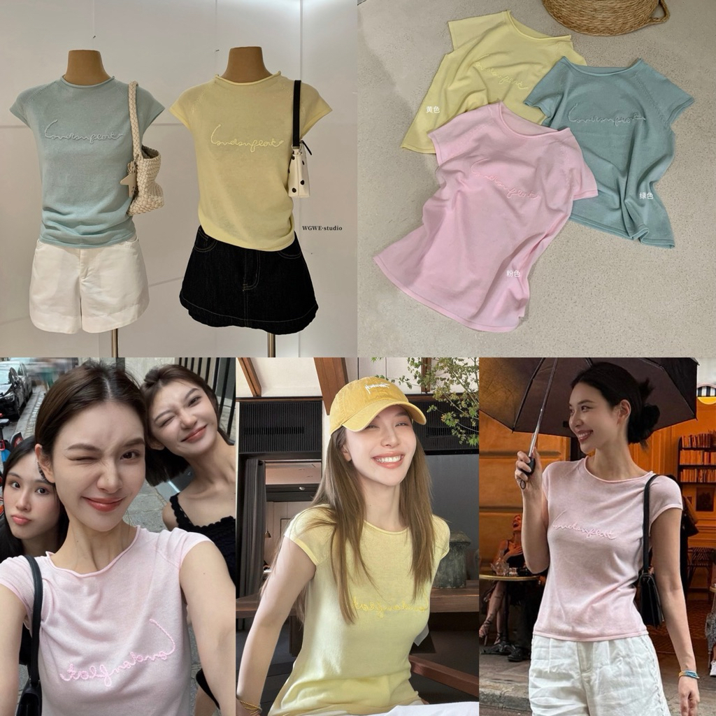 📍พร้อมส่ง ชมพู📍10398 🇰🇷  เสื้อแฟชั่น เนื้อผ้าไหมพรมเกรดดี เนื้อดี คุณภาพ WGWE