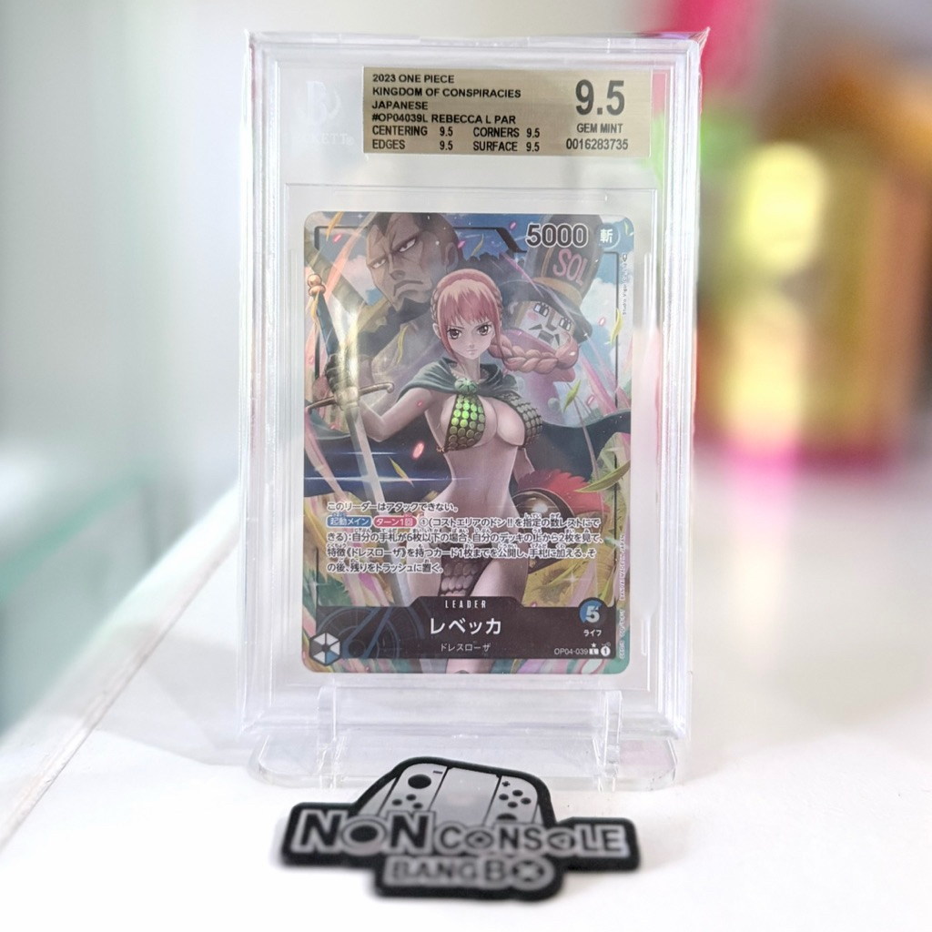 (JP) Rebecca 2023 One Piece Kingdoms Japanese #OP04-039 Leader BGS 9.5
