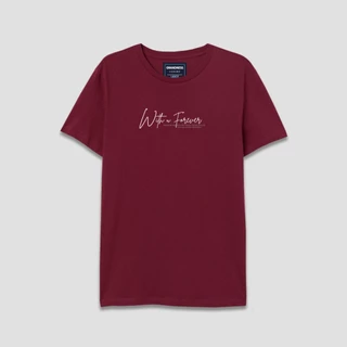Grandness เสื้อยืด Luxury ลายกราฟิก รุ่น LX665-666 ( สีกรม / สีเลือดหมู )