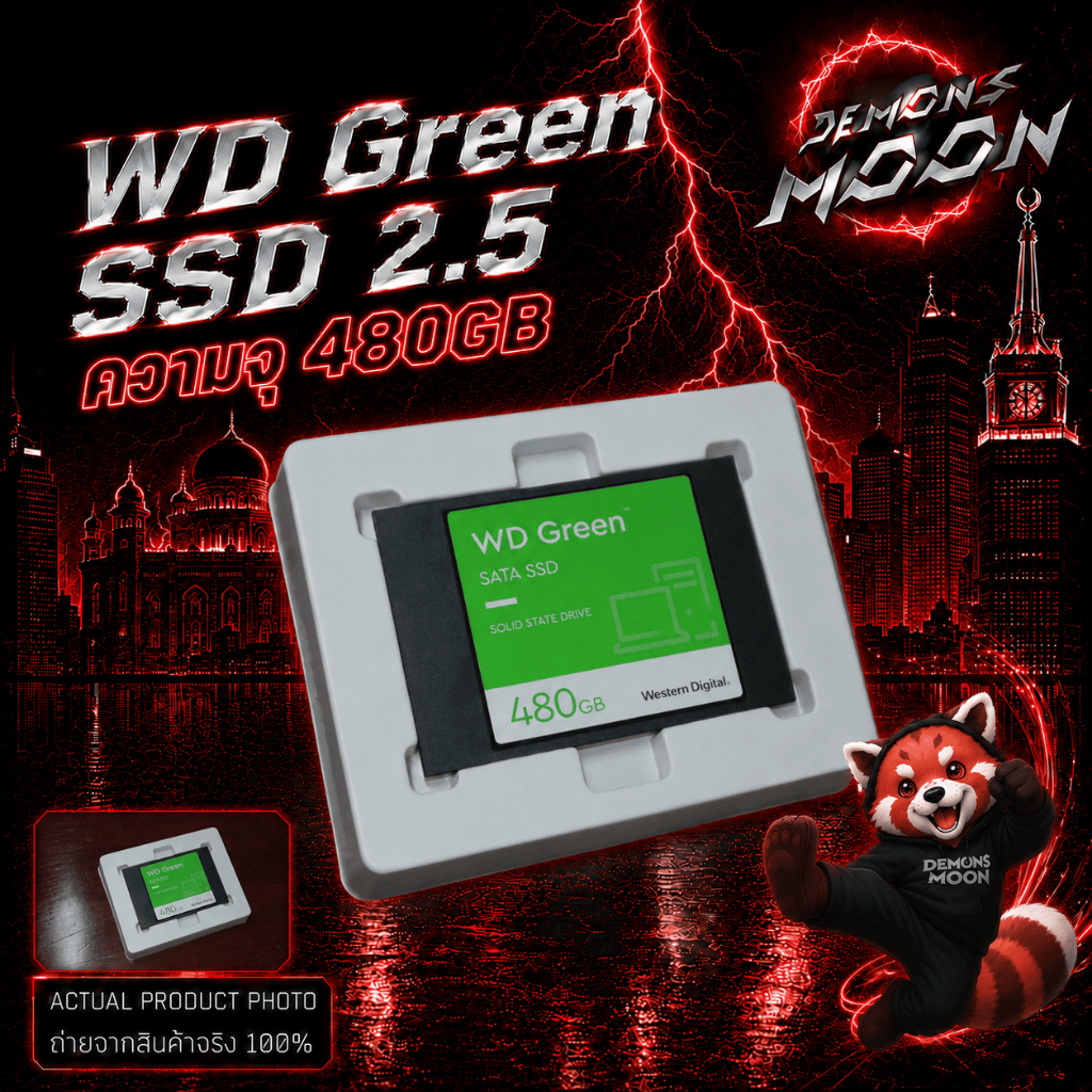 Western Digital WD Green SATA SSD 480GB (2.5 นิ้ว)+ ประกันร้าน 7 วัน Demons moon