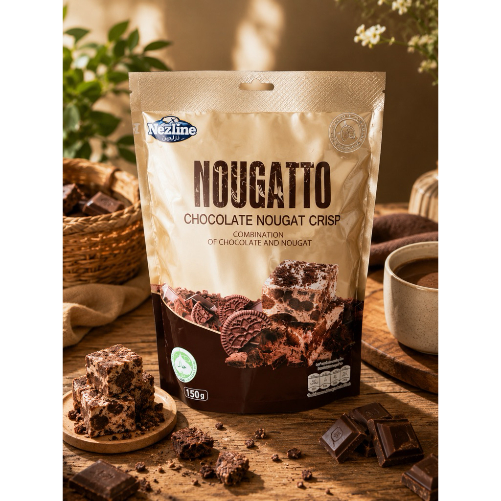 150 กรัม Nezline Nougatto ขนมนูกัตโตะ หนึบหนับ เคี้ยวเพลิน ขนาดพกพา