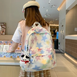กระเป๋าเป้เกาหลีใหม่ความจุสูง หลายช่อง น้ำหนักเบา สำหรับนักเรียนหญิงและเดินทาง