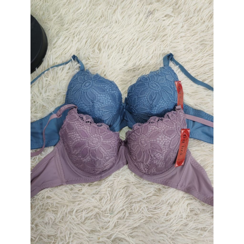 เสื้อชั้นในลายลูกไม้มีโครง ฟองกลาง♣️ป้ายDQ bra