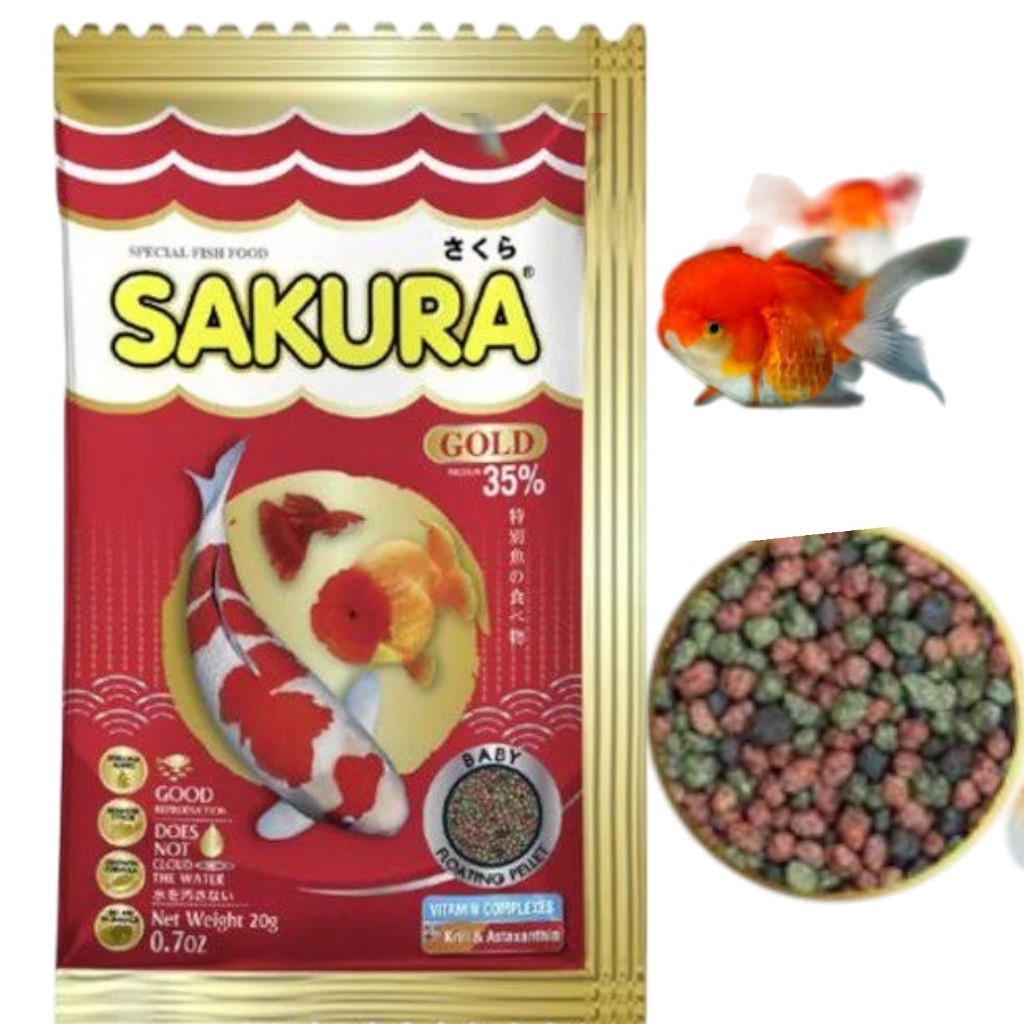อาหารปลา sakura gold 20g.