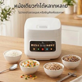 หม้อหุงข้าว 5L จอสัมผัส 6.8 นิ้ว 10 เมนู ตั้งเวลา24ชม หม้อเคลือบกันติด อุ่นอัตโนมัติ รับประกัน1ปี