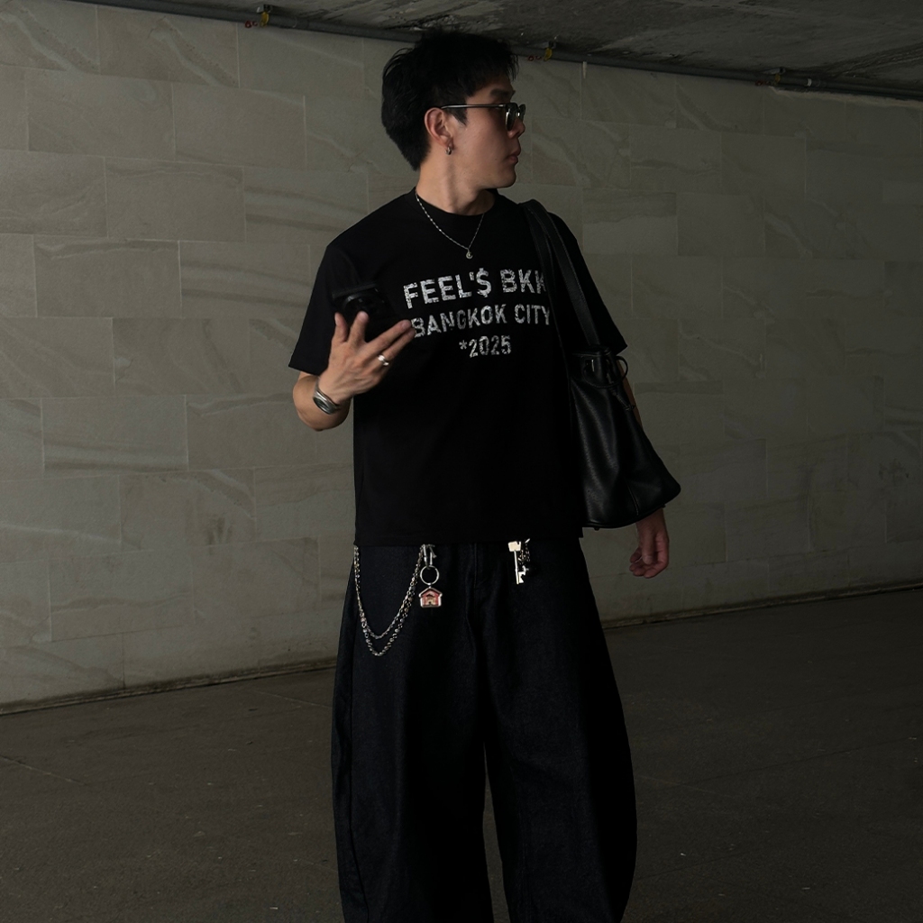 FEEL'S เสื้อทรง BOXY [ BANGKOK CITY *2025 ] - STREET COTTON 100% คอฟิต MAID IN BANGKOK