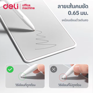 Deli กระดานไวท์บอร์ดแม่เหล็ก กระดานจดโน้ต ติดตู้เย็น พร้อมปากกา เขียนลบได้ 77×168มม. Magic Whiteboard