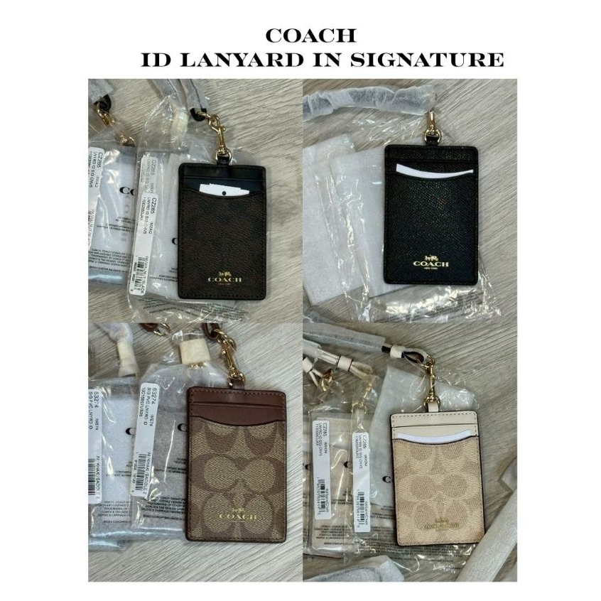 พร้อมส่งในไทย ของแท้ 100% Coach Id Lanyard In Signature Canvas (รหัสรุ่น CZ285)