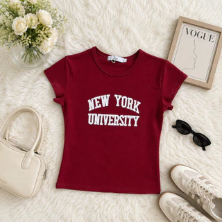 234-235-236 รุ่นNYU เสื้อยืดBaby Tee ทรงเข้ารูป ผ้าSlipCot (สลิปคอต)