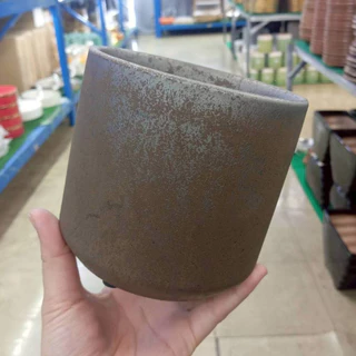 กระถางต้นไม้ ขนาด 12 cm ใบเล็ก เจาะรูแล้ว กระถางเคคตัส แต่งโต๊ะอาหาร แต่งบ้าน แต่งสวน ทำจากเซรามิคเกรดดี