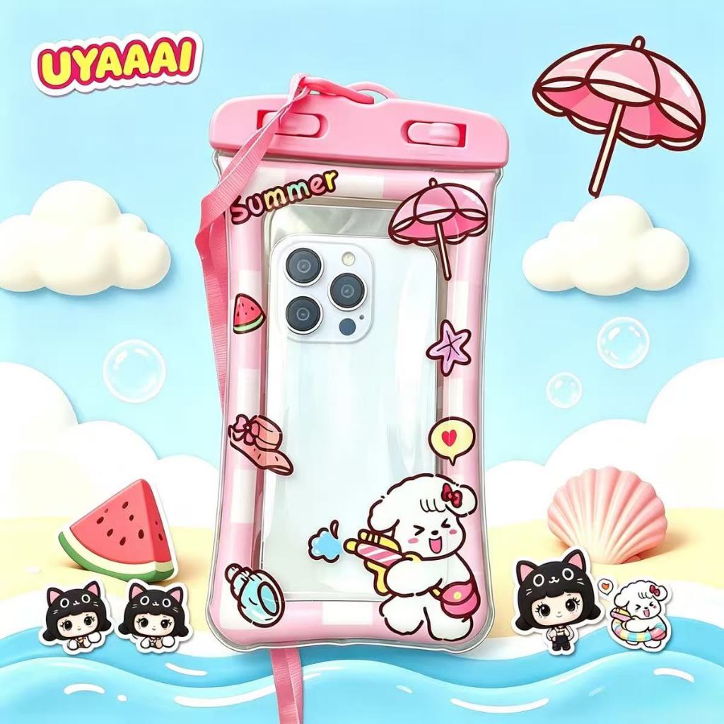 กระเป๋ากันน้ำ Phone Pouch กันน้ำ กันฝุ่น กันทราย ระบบสัมผัสไว ใสดุ ใสได้ทุกมือถือ 📱🏊