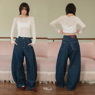 SERKIDS กางเกงยีนส์บาเรล - สี Classic Indigo