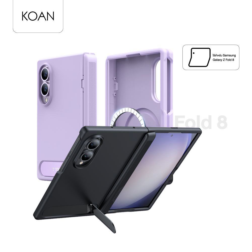 TORRAS เคสกันกระแทก L1 Guardian ใช้สำหรับ Samsung Galaxy Fold 8 - มาพร้อมขาตั้ง
