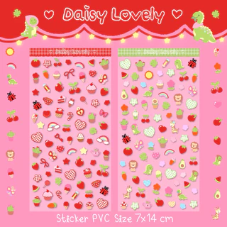Daisy Lovely | Tiny Sticker ลอกออกไม่ทิ้งคราบ สติ๊กเกอร์จิ๋ว ไดคัท ติดกล้องไอโฟน เคส planner diary📙 Mini Sticker Emoji
