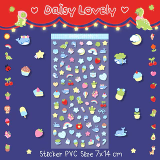Daisy Lovely | Tiny Sticker ลอกออกไม่ทิ้งคราบ สติ๊กเกอร์จิ๋ว ไดคัท ติดกล้องไอโฟน เคส planner diary📙 Mini Sticker Emoji