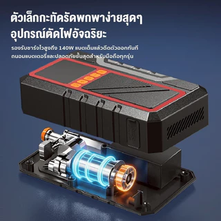 ปั๊มลมเติมลมยางไร้สาย สำหรับรถยนต์ มอเตอร์ไซค์ จักรยาน แรงดันสูง เติมลมอัตโนมัติ พกพาสะดวก Electric Air Pump