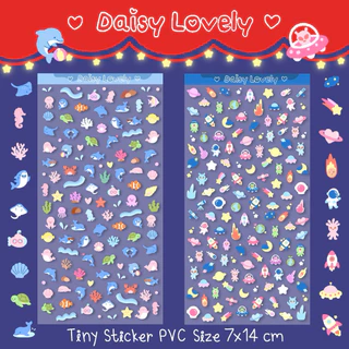 Daisy Lovely | Tiny Sticker ลอกออกไม่ทิ้งคราบ สติ๊กเกอร์จิ๋ว ไดคัท ติดกล้องไอโฟน เคส planner diary📙 Mini Sticker Emoji