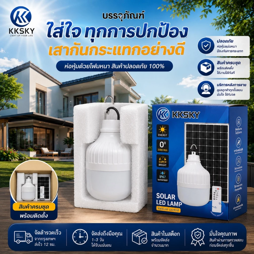 ไฟโซล่าเซลล์ 950000W LED พกพา กันน้ำ thumbnail 5