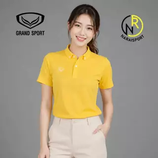 ***ของแท้ส่งไว*** GRAND SPORT ใส่ได้ทั้งชายหญิง เสื้อคอปก เสื้อเหลือง 12261 ทรงสวย ผ้าCORNอย่างดี ใส่สบายไม่แนบตัว