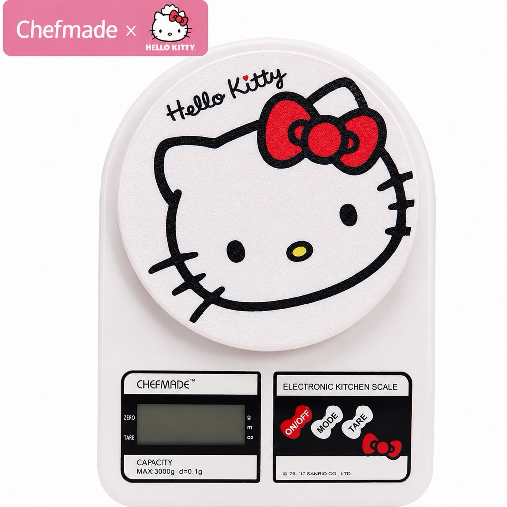 พร้อมส่งด่วน CHEFMADE x Hello Kitty เครื่องชั่งดิจิตอล 0.1g-3kg เครื่องชั่งอาหาร เบเกอรี่ ชั่งได้ละเอียด ลิขสิทธิ์แท้