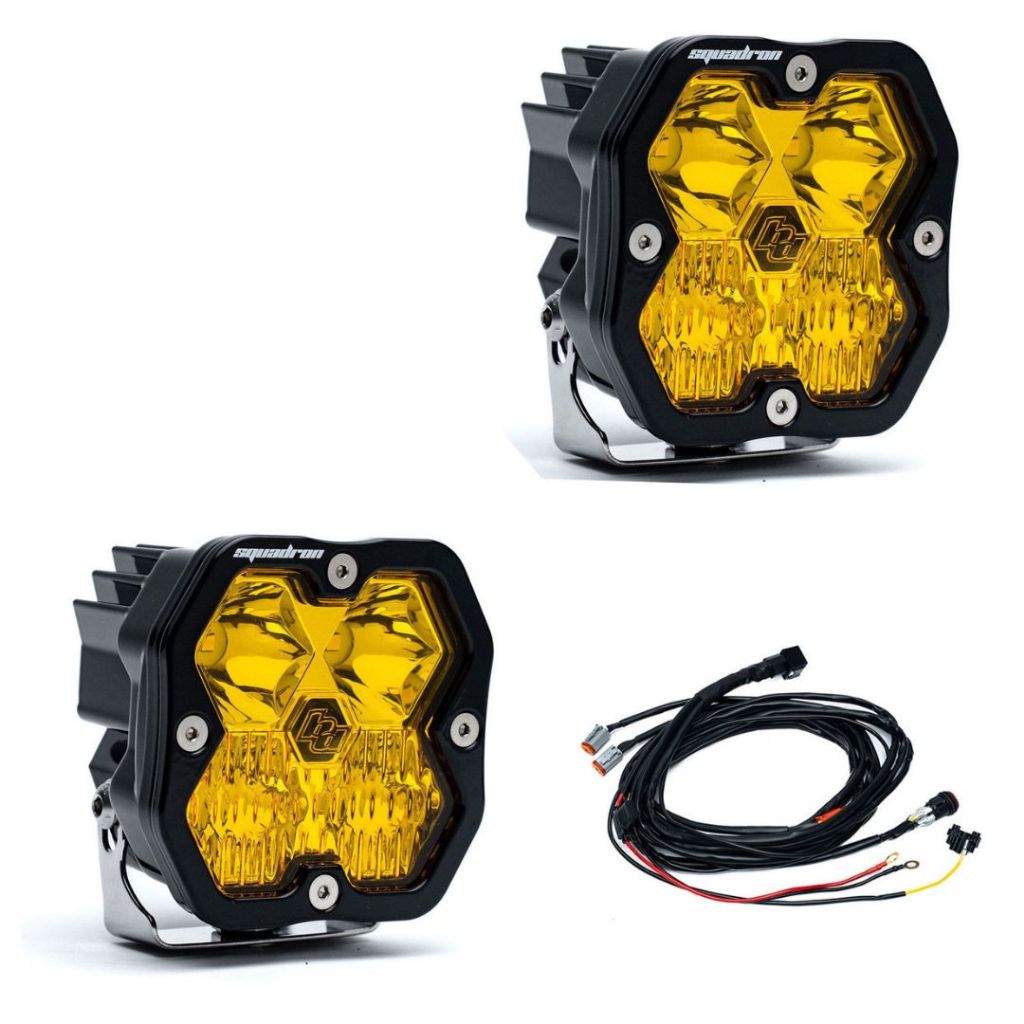 NEW! รุ่นใหม่ ไฟหรี่ในตัว Baja Designs Squadron 2.0 PRO Black LED Auxiliary Light Pod Pair - Univers