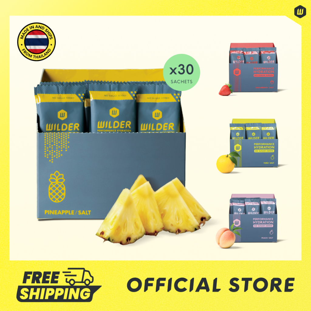 WILDER Electrolytes | เครื่องดื่มเกลือแร่แบบผง สูตรไม่เติมน้ำตาล Fast Hydration