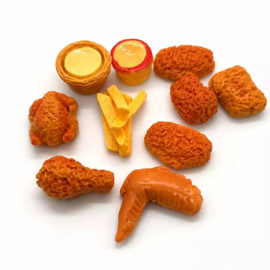 j่396A ไก่ทอดจิ๋วของเล่นแพ็คละ 10 ชิ้น ของเล่นจิ๋ว ดีไอวาย