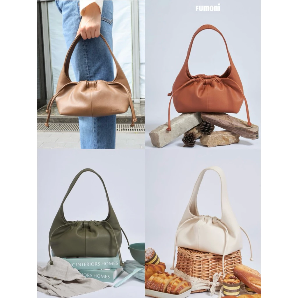 Fumoni - Gyoza (M) พิเศษ!แถมสายcrossbody (premium vegan leather) พร้อมส่งทุกสี