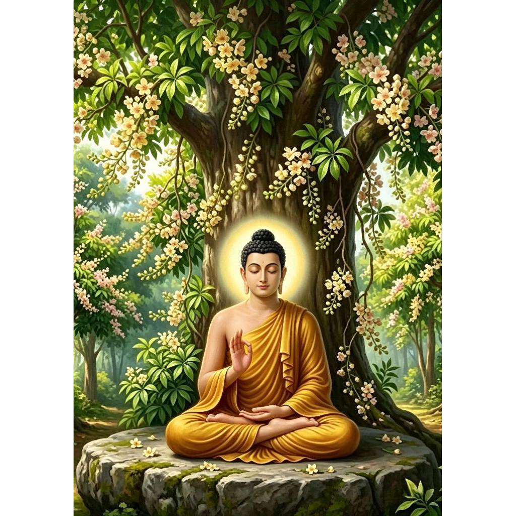 โปสเตอร์ พระพุทธเจ้า ขนาด A3 ความหนา 200 แกรม ภาพมงคล เสริมฮวงจุ้ย ตบแต่งบ้าน (29.7*42 cm)
