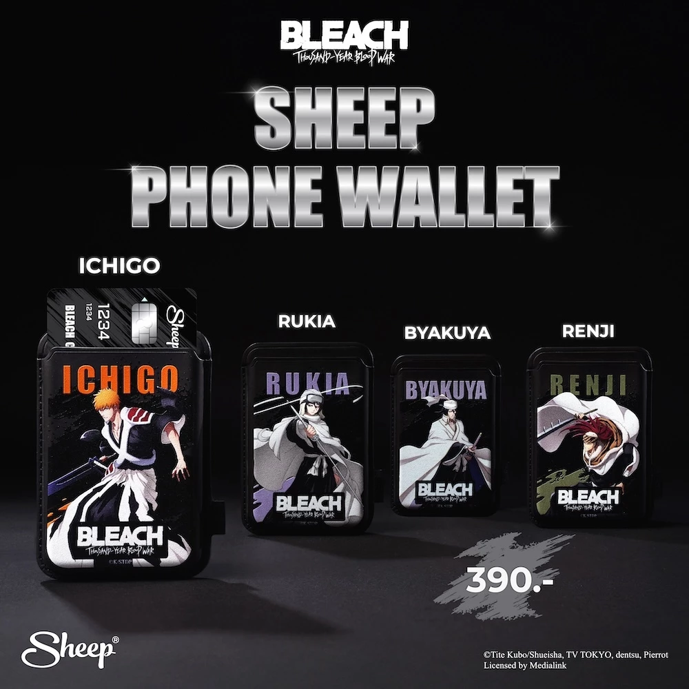 [MS Wallet Bleach] Bleach Collection MS Wallet ที่ใส่บัตรแม่เหล็กแปะหลังมือถือสำหรับเคสแม่เหล็ก ลายบลีช ลิขสิทธิ์แท้