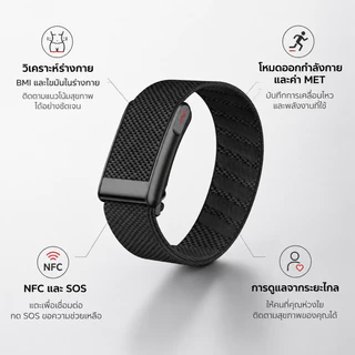 LOOP Smart watch band ตรวจ ECG PPG ระดับแพทย์ A GPSวัดน้ำตาลไม่เจ็บตัว วัดความดันโลหิต กรดยูริก ไขมันในเลือด HRV