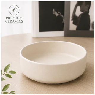 จานสีครีม จานเกาหลี จานสไตล์มินิมอล จานคาเฟ่ จานอาหาร ขนาด3.5-11นิ้ว (Set สีครีม) งานเซรามิกอย่าดี หนา ทนทาน