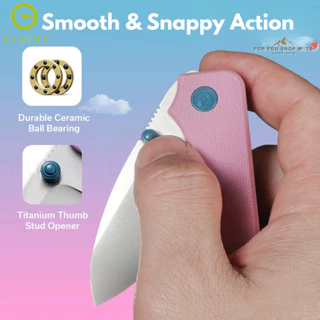 มีดพับ CIVIVI Baby Banter EDC ใบมีด Nitro-V 2.3 นิ้ว ด้าม G10 / Micarta Nested Liner Lock Thumb Stud